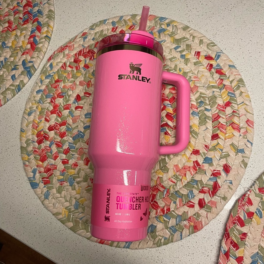 Limited Edition Pink Wicked Flowstate Quencher H2.O Stanley Tumbler